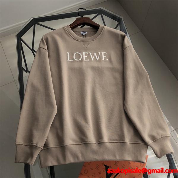 2026新作定番 ブラック スウェット ロゴ刺繍 高級感 人気 LOEWE ロエベ コピー