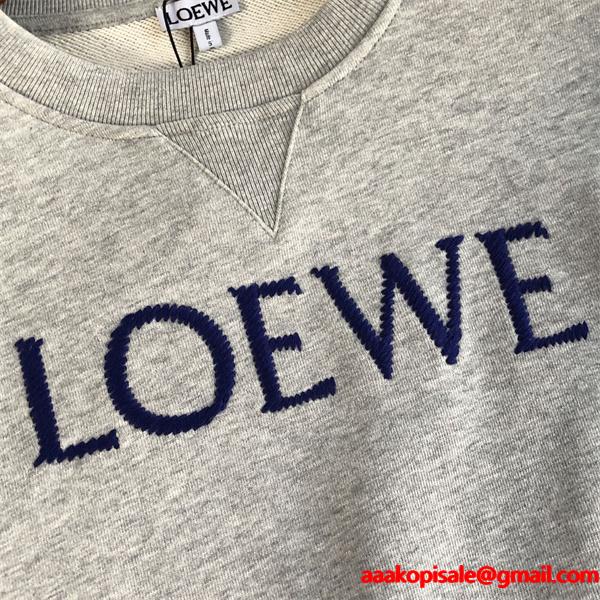 2026新作定番 ブラック スウェット ロゴ刺繍 高級感 人気 LOEWE ロエベ コピー