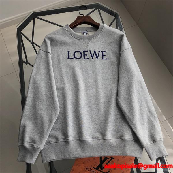 2026新作定番 ブラック スウェット ロゴ刺繍 高級感 人気 LOEWE ロエベ コピー