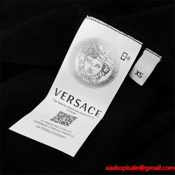 定番人気 ブラック VERSACE ヴェルサーチ コピー スウェット シンプル 新登場 上質