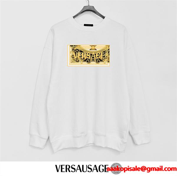 定番人気 ブラック VERSACE ヴェルサーチ コピー スウェット シンプル 新登場 上質