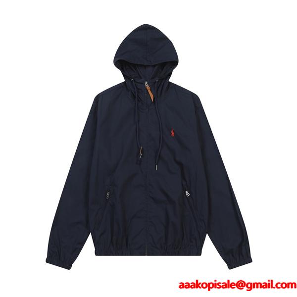 Polo Ralph Lauren ポロ ラルフローレン コピー 春秋定番 ベージュ ジップアップ ナイロンジャケット 軽量