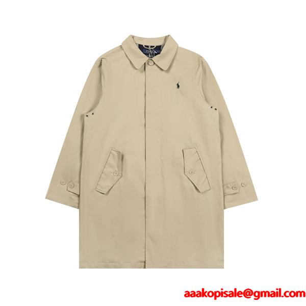 秋冬 ネイビー Polo Ralph Lauren ポロ ラルフローレン コピー コート ミドル丈 ワンポイント刺繍 クラシック
