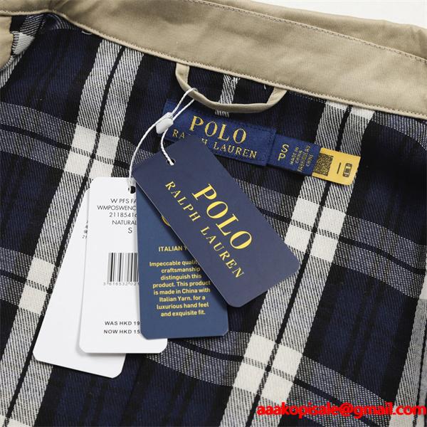 秋冬 ネイビー Polo Ralph Lauren ポロ ラルフローレン コピー コート ミドル丈 ワンポイント刺繍 クラシック