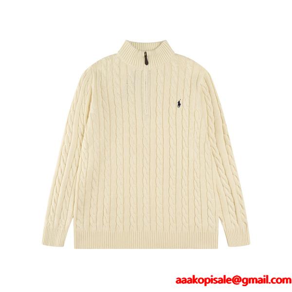 春秋定番 ニット Polo Ralph Lauren ポロ ラルフローレン コピー セーター ワンポイント刺繍 売れ筋