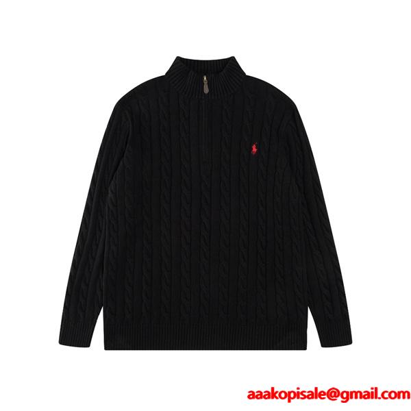 春秋定番 ニット Polo Ralph Lauren ポロ ラルフローレン コピー セーター ワンポイント刺繍 売れ筋