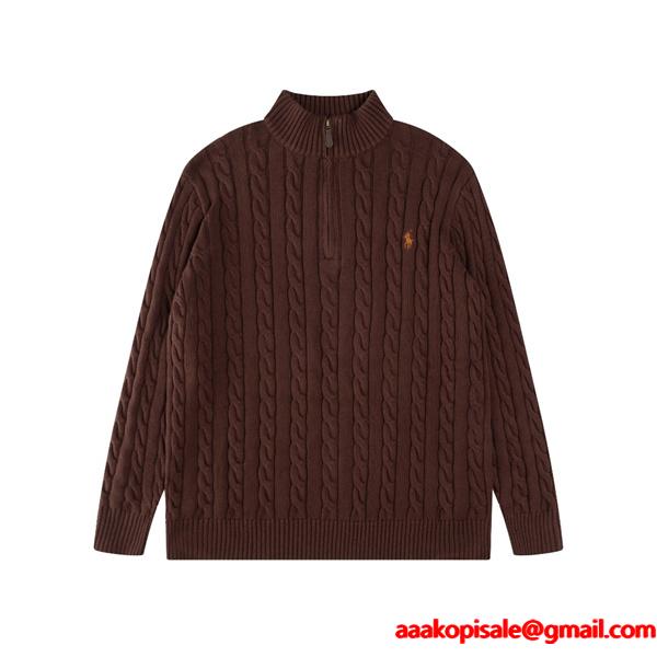 春秋定番 ニット Polo Ralph Lauren ポロ ラルフローレン コピー セーター ワンポイント刺繍 売れ筋