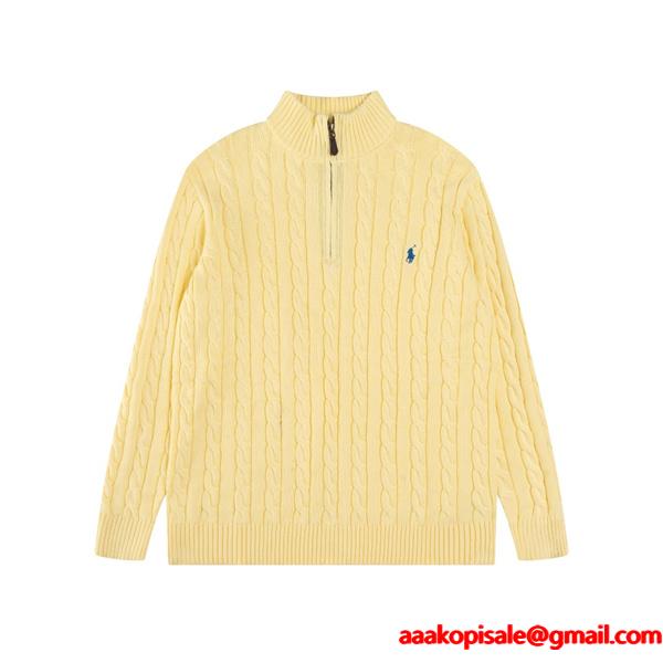 春秋定番 ニット Polo Ralph Lauren ポロ ラルフローレン コピー セーター ワンポイント刺繍 売れ筋