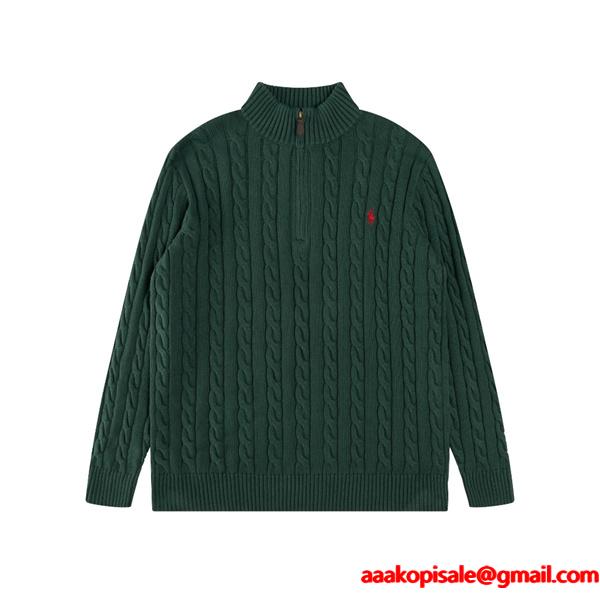 春秋定番 ニット Polo Ralph Lauren ポロ ラルフローレン コピー セーター ワンポイント刺繍 売れ筋