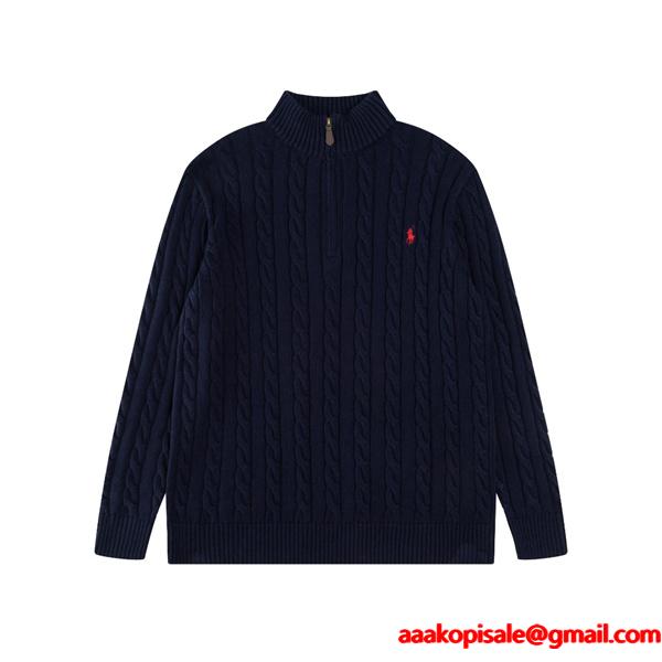春秋定番 ニット Polo Ralph Lauren ポロ ラルフローレン コピー セーター ワンポイント刺繍 売れ筋