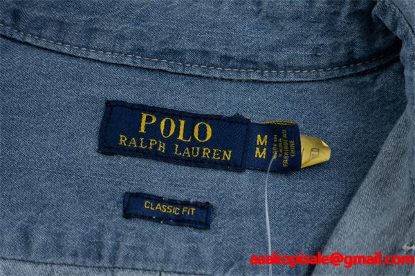 定番人気 デニム シャツ ワンポイント刺繍 プレミアム Polo Ralph Lauren ポロ ラルフローレン コピー