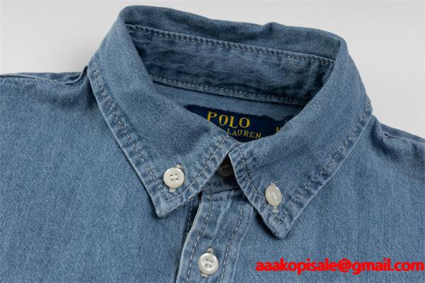 定番人気 デニム シャツ ワンポイント刺繍 プレミアム Polo Ralph Lauren ポロ ラルフローレン コピー