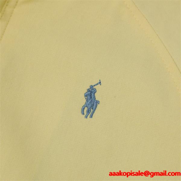 Polo Ralph Lauren ポロ ラルフローレン コピー 春夏新作 イエロー ノーカラー ジップブルゾン 軽量 