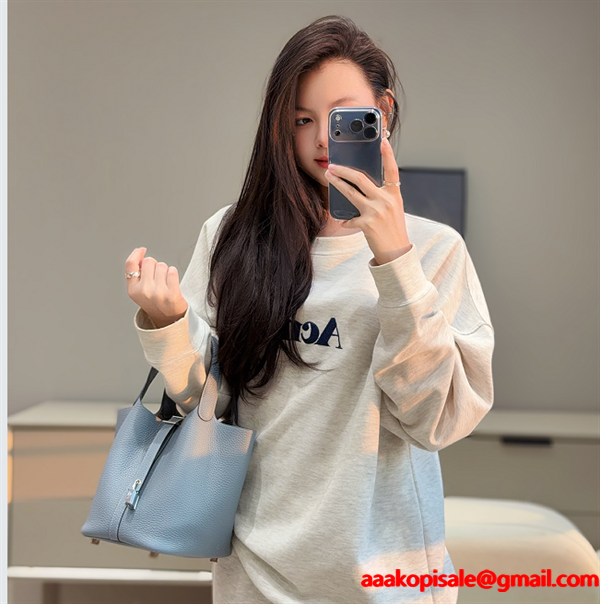 定番☆Hermès picotin 18エルメス ハンドバッグスーパーコピーＮ級品人気blue lin お洒落コーディネート