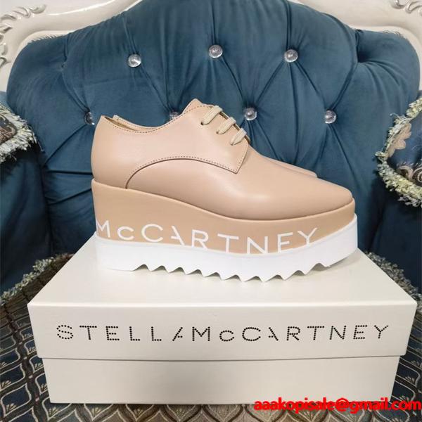 STELLA McCARTNEY 2026最新作 ロゴソール 厚 ベージュカラー モード 美脚 ステラマッカートニー コピー