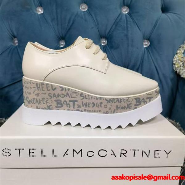 プリント 厚底シューズ ベージュ シンプル 洗練 STELLA McCARTNEY ステラマッカートニー コピー