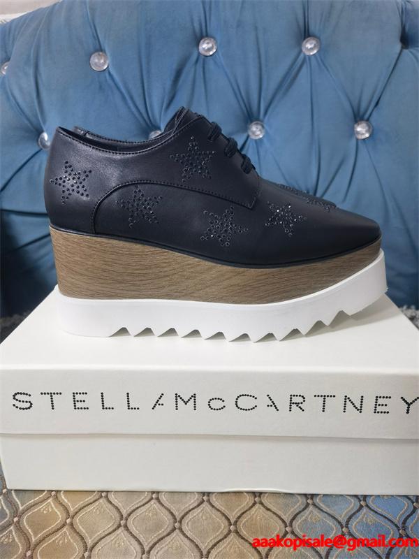 スター装飾 厚底シューズ ホワイト 光沢 新しい スタイル STELLA McCARTNEY ステラマッカートニー コピー