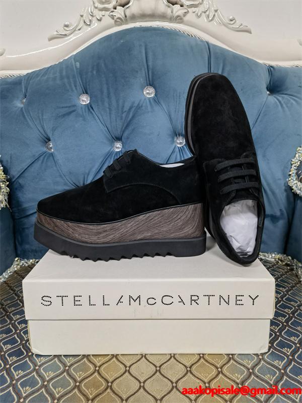 STELLA McCARTNEY ステラマッカートニー コピー 2026新作 ブラック 厚底シューズ シンプル 上品 
