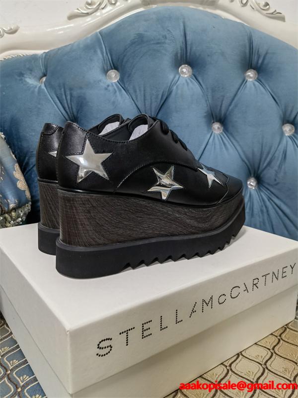 スター装飾 厚底シューズ ブラック クール 個性的 STELLA McCARTNEY ステラマッカートニー コピー