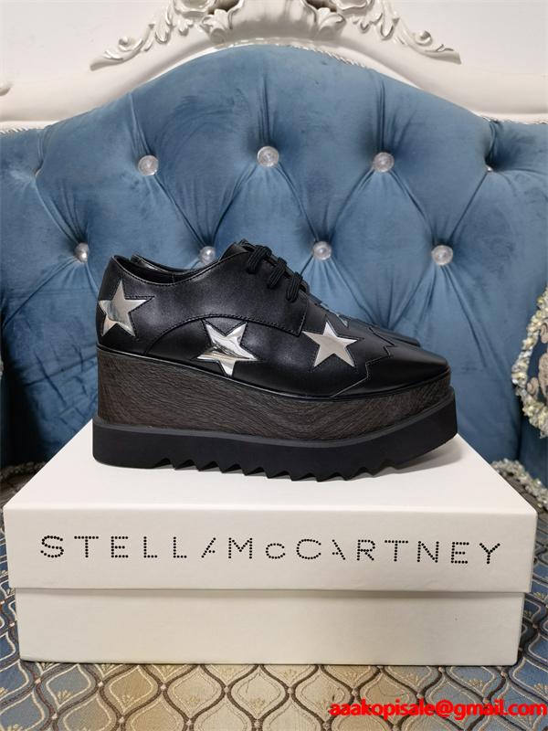スター装飾 厚底シューズ ブラック クール 個性的 STELLA McCARTNEY ステラマッカートニー コピー