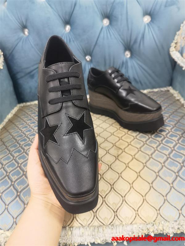  刺繍 厚底シューズ ブラック スタイリッシュ モダン STELLA McCARTNEY ステラマッカートニー コピー
