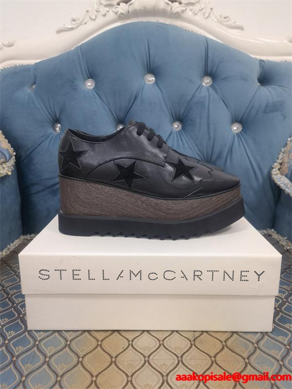  刺繍 厚底シューズ ブラック スタイリッシュ モダン STELLA McCARTNEY ステラマッカートニー コピー