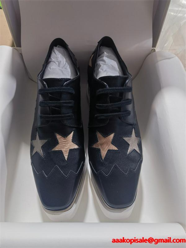 STELLA McCARTNEY ステラマッカートニー コピー 厚底シューズ ブラック シンプル スタイリッシュ