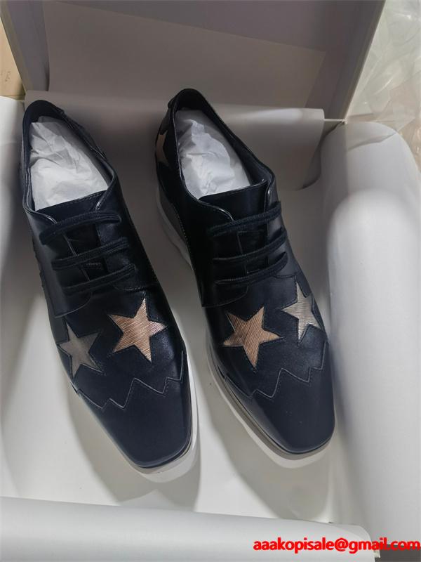 STELLA McCARTNEY ステラマッカートニー コピー 厚底シューズ ブラック シンプル スタイリッシュ