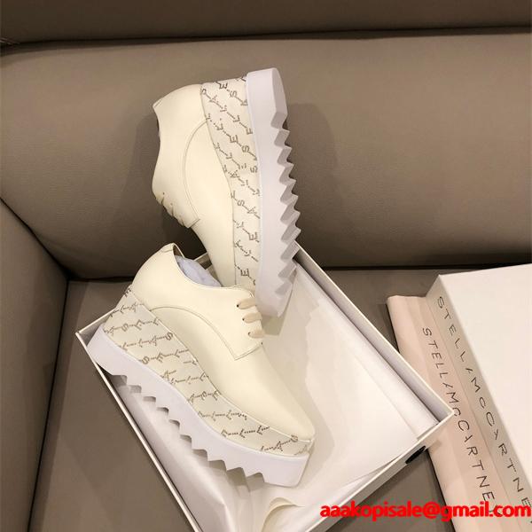 STELLA McCARTNEY ステラマッカートニー コピー  2026新作 印花デザイン 厚底シューズ シンプル オシャレ