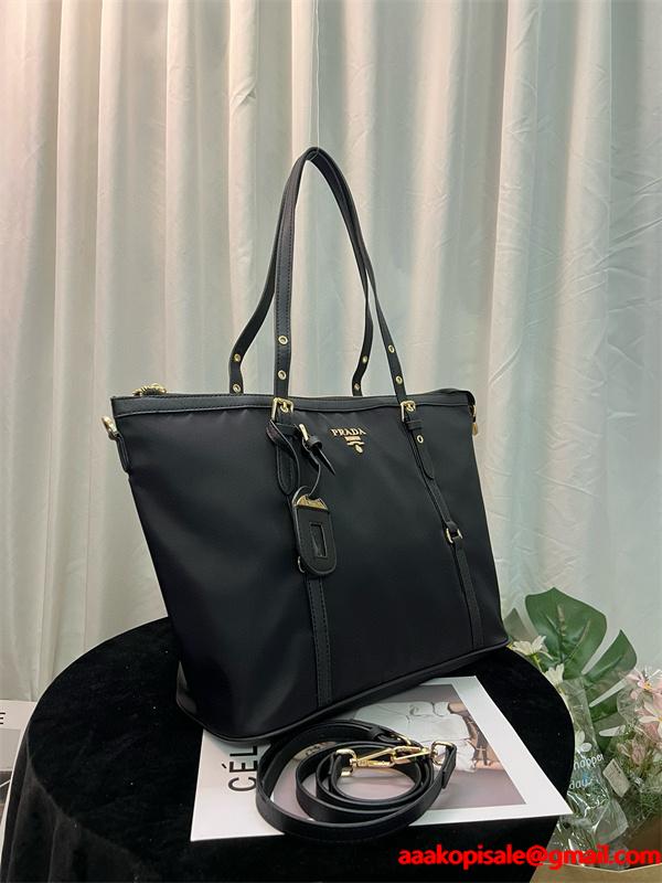 シンプル 機能的な トートバッグ PRADA プラダ コピー ブラック おすすめ