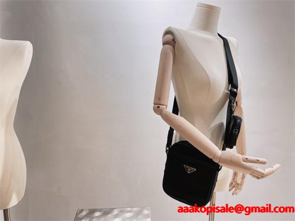 プレミアム スリムな ショルダーバッグ ブラック ベストセラー PRADA プラダ コピー