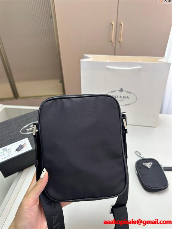 プレミアム スリムな ショルダーバッグ ブラック ベストセラー PRADA プラダ コピー
