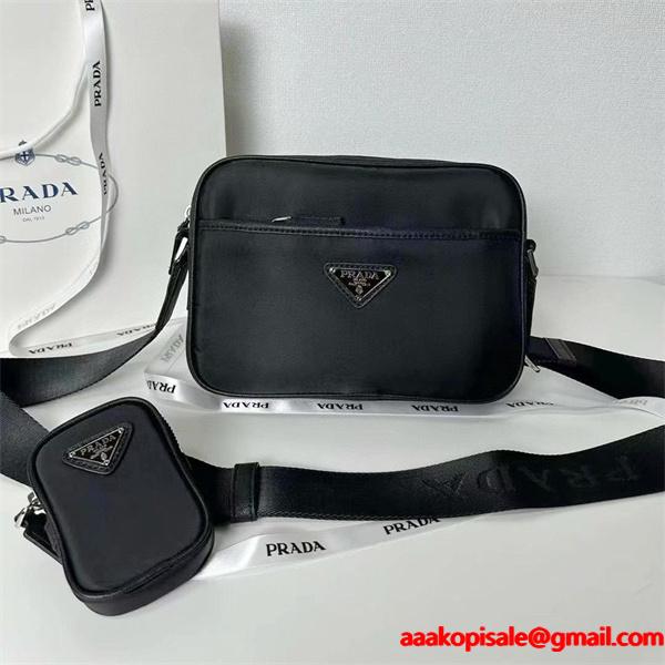 PRADA プラダ コピー 洗練された スタイリッシュな ミニバッグ メンズ ブラック 特選