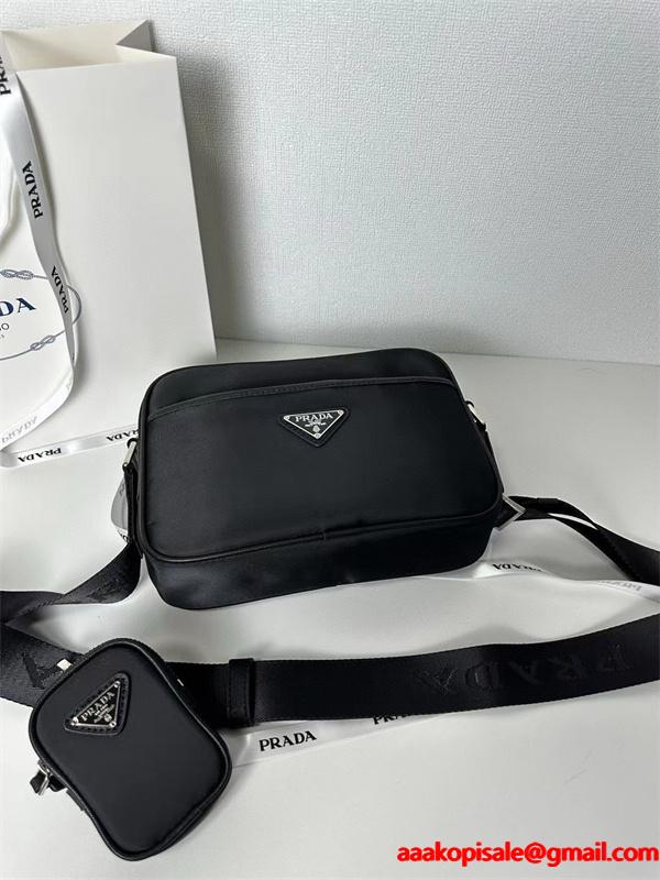 PRADA プラダ コピー 洗練された スタイリッシュな ミニバッグ メンズ ブラック 特選