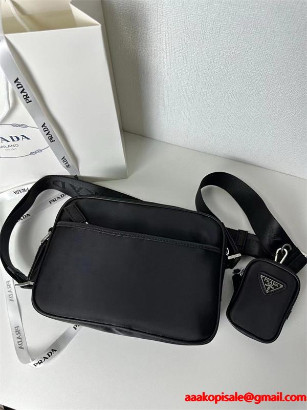 PRADA プラダ コピー 洗練された スタイリッシュな ミニバッグ メンズ ブラック 特選