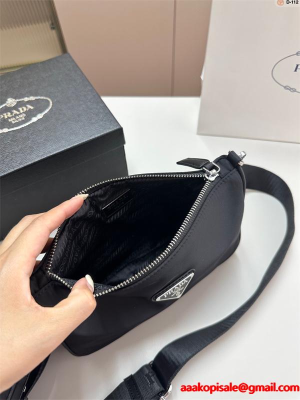 おすすめ 上品な PRADA プラダ コピー クロスボディバッグ メンズ ブラック 高評価