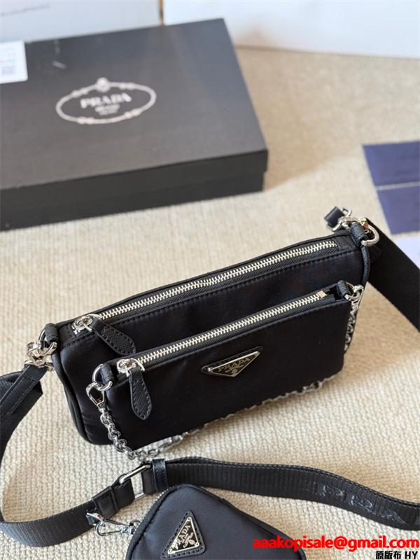 PRADA プラダ コピー 2026新作 モダン 洗練された ミニショルダーバッグ ブラック 限定