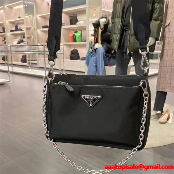 PRADA プラダ コピー 2026新作 モダン 洗練された ミニショルダーバッグ ブラック 限定