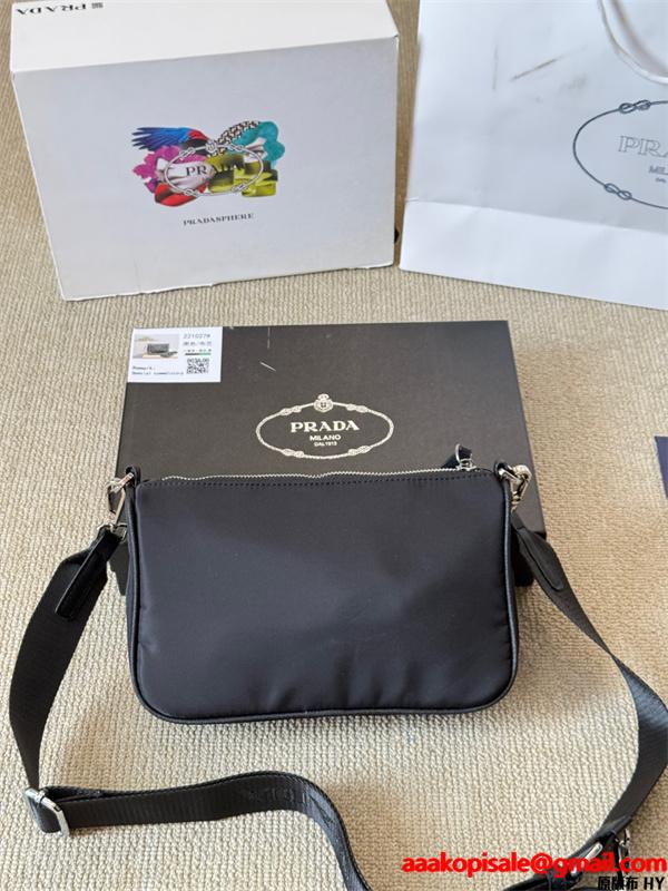 PRADA プラダ コピー 2026新作 モダン 洗練された ミニショルダーバッグ ブラック 限定