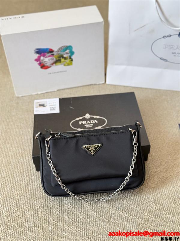 PRADA プラダ コピー 2026新作 モダン 洗練された ミニショルダーバッグ ブラック 限定