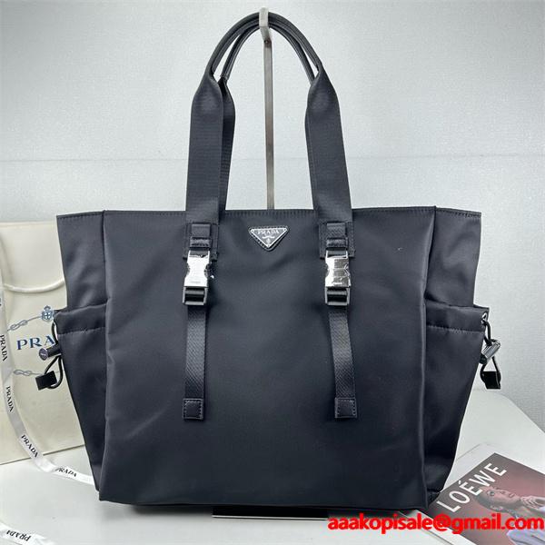 スタイリッシュ 高級感 溢れる トートバッグ レディース ブラック 人気 PRADA プラダ コピー 