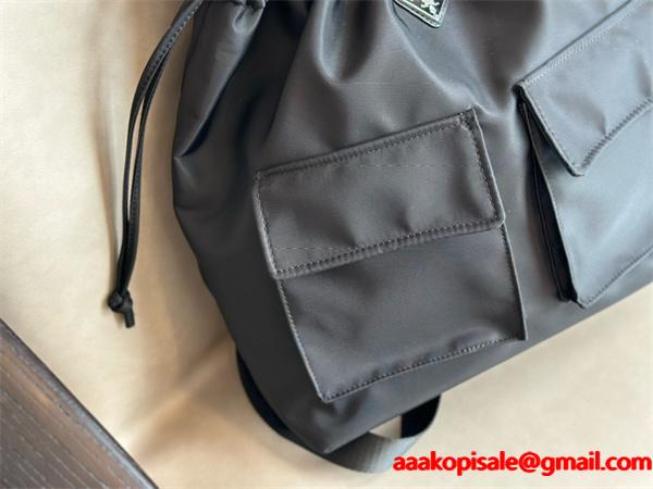 高級感 溢れる ドローストリング トートバッグ ブラック 新作 PRADA プラダ コピー