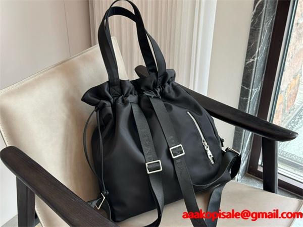 高級感 溢れる ドローストリング トートバッグ ブラック 新作 PRADA プラダ コピー