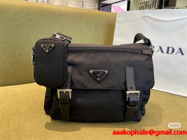 コンパクト 実用的な メッセンジャーバッグ ブラック 限定モデル PRADA プラダ コピー