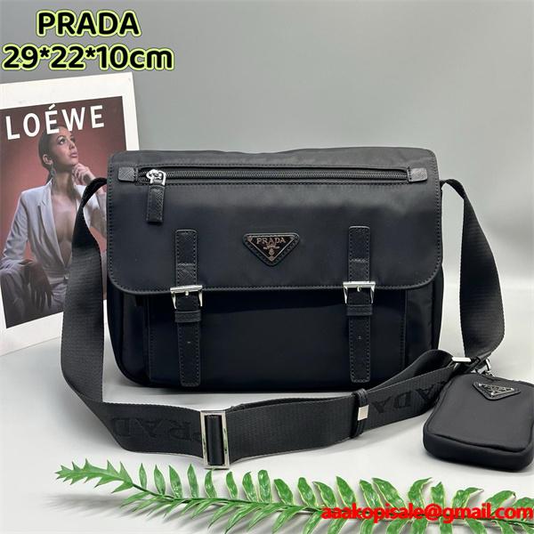 コンパクト 実用的な メッセンジャーバッグ ブラック 限定モデル PRADA プラダ コピー