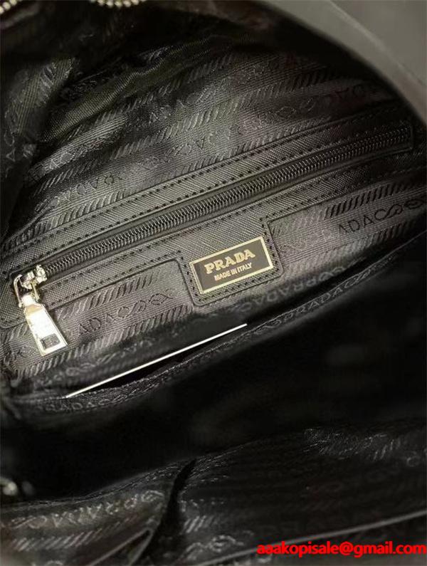 PRADA プラダ コピー プレミアム シンプルな バックパック メンズ ブラック 限定モデル