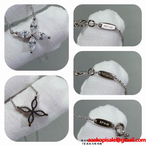 繊細輝き フラワーモチーフ Tiffany&Co ティファニー コピー ネックレス 上品仕上げ