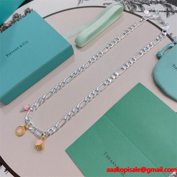 遊び心演出 レイヤード チェーン Tiffany&Co ティファニー コピー ネックレス 限定感