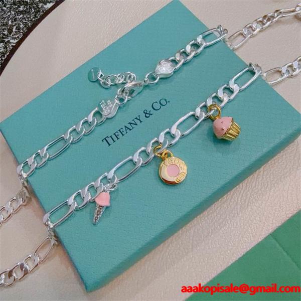 遊び心演出 レイヤード チェーン Tiffany&Co ティファニー コピー ネックレス 限定感