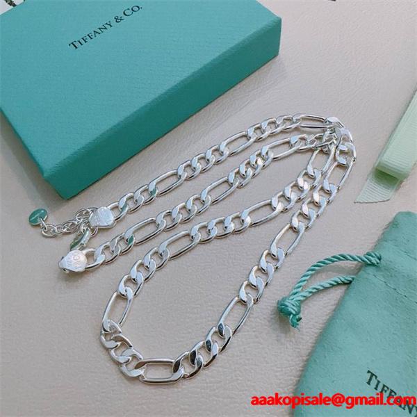 Tiffany&Co ティファニー コピー 立体バランス 洗練構成 ダブル チェーン ネックレス